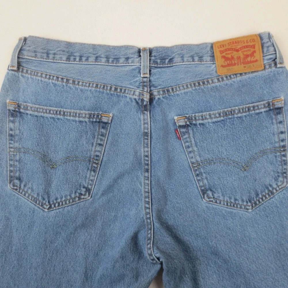 Levis Jeans Mens‎ 36x30 Blue 550 Relaxed Fit Tapered Leg Denim Workwear